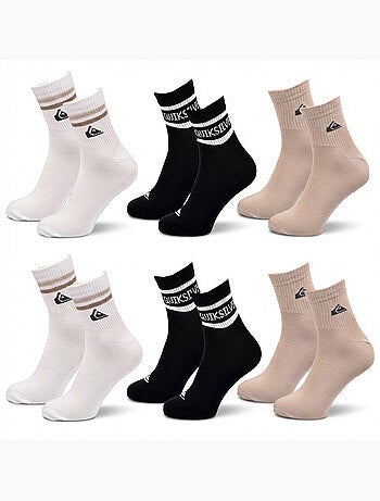 Quiksilver Pack de Chaussettes Homme QUARTER Lot 6 Paires Sport