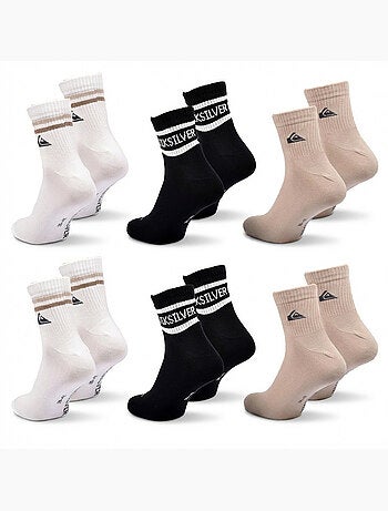 Quiksilver Pack de Chaussettes Homme QUARTER Lot 6 Paires Sport
