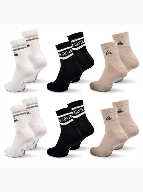 Quiksilver Pack de Chaussettes Homme QUARTER Lot 6 Paires Sport - Kiabi