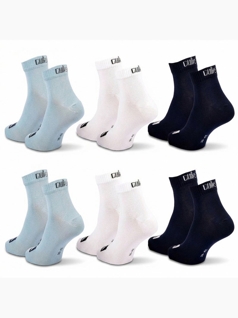 Quiksilver Pack de Chaussettes Homme QUARTER Lot 6 Paires Sport Blanc Noir Bleu - Kiabi