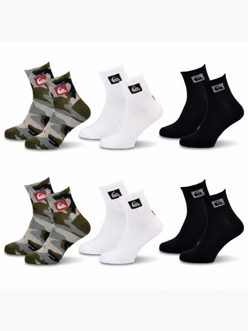 Quiksilver Pack de Chaussettes Homme QUARTER Lot 6 Paires Sport - Kiabi