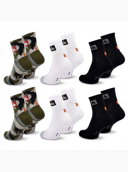 Quiksilver Pack de Chaussettes Homme QUARTER Lot 6 Paires Sport - Kiabi