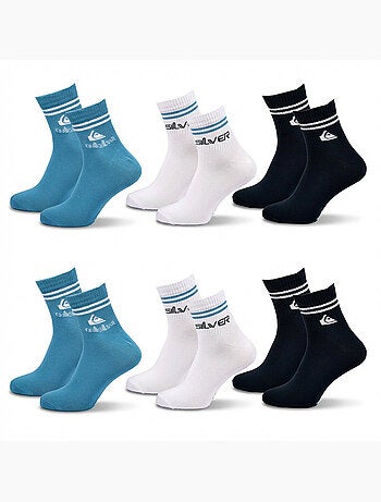 Quiksilver Pack de Chaussettes Homme QUARTER Lot 6 Paires Sport