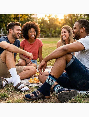 Quiksilver Pack de Chaussettes Homme QUARTER Lot 6 Paires Sport