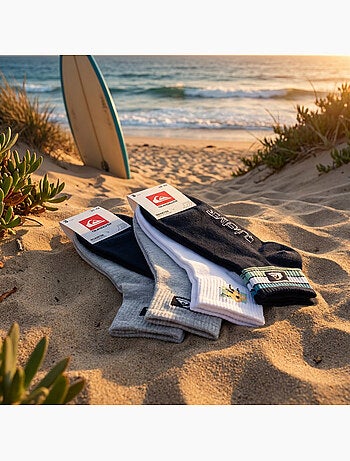 Quiksilver Pack de Chaussettes Homme QUARTER Lot 6 Paires Sport