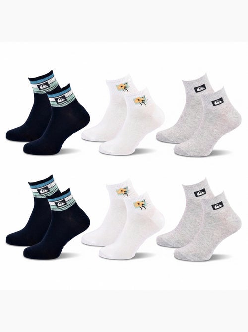 Quiksilver Pack de Chaussettes Homme QUARTER Lot 6 Paires Sport - Kiabi