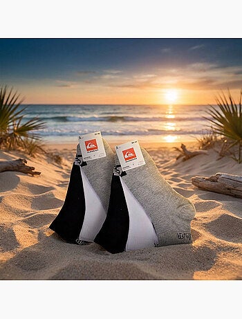 Quiksilver Pack de Chaussettes Homme QUARTER Lot 6 Paires Sport