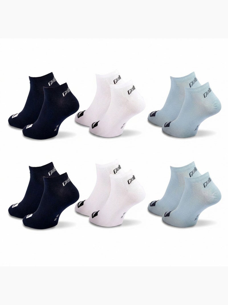 Quiksilver Pack de Chaussettes Homme SNEAKER Lot 6 Paires Sport Blanc Noir Bleu - Kiabi
