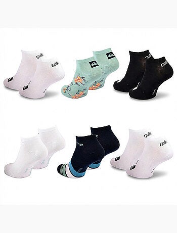 Quiksilver Pack de Chaussettes Homme SNEAKER Lot 6 Paires Sport