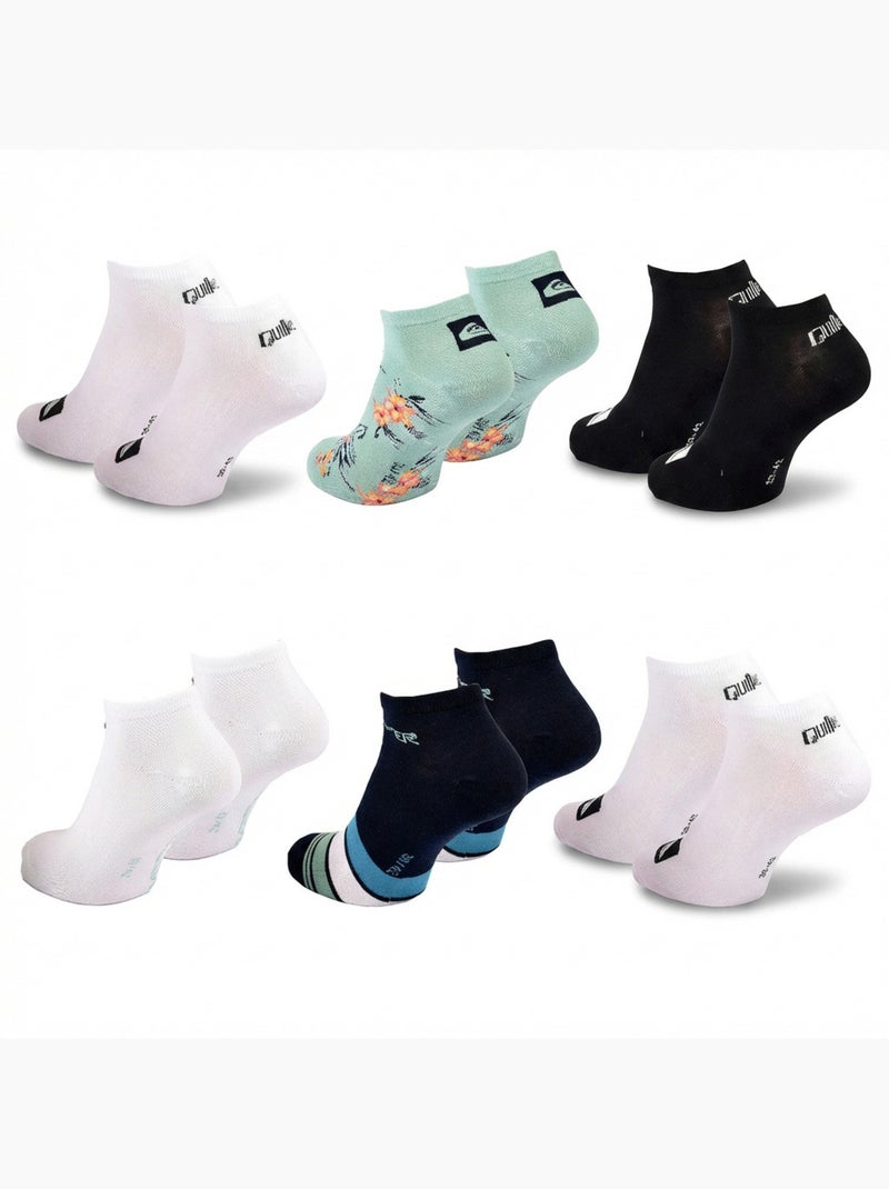 Quiksilver Pack de Chaussettes Homme SNEAKER Lot 6 Paires Sport Bleu lagon - Kiabi