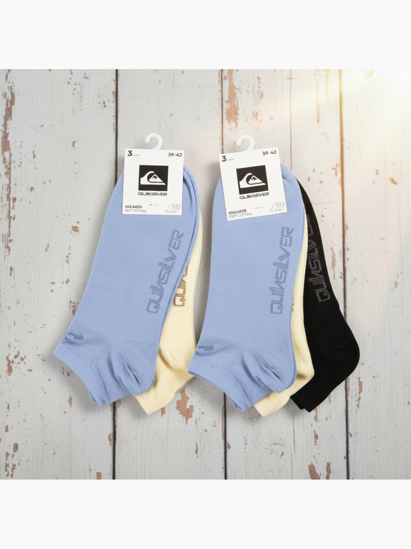 Quiksilver Pack de Chaussettes Homme SNEAKER Lot 6 Paires Sport Noir Bleu ciel - Kiabi