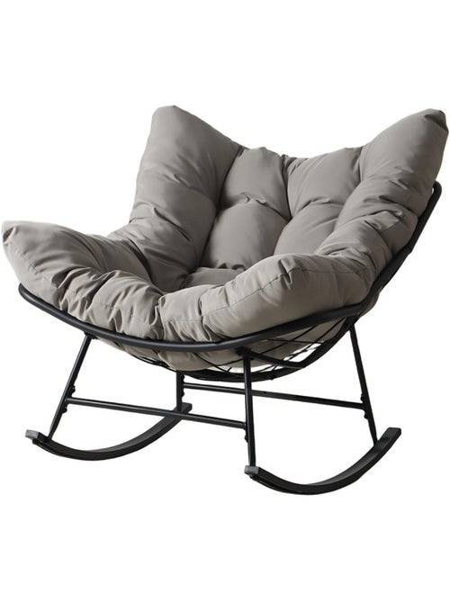QUITO Fauteuil à bascule d'intérieur et d'extérieur gris - Kiabi QUITO Fauteuil à bascule d'intérieur et d'extérieur gris - Kiabi