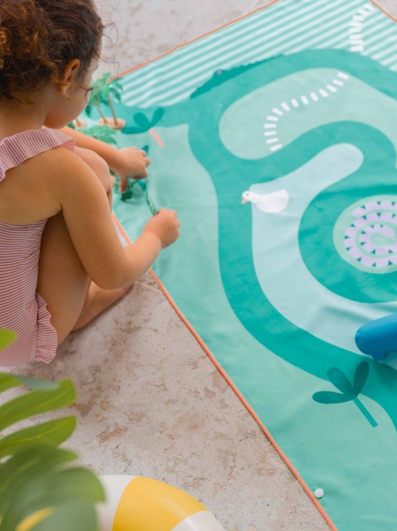 Quut - Serviette de plage 2 en 1 Vert d'eau - Kiabi