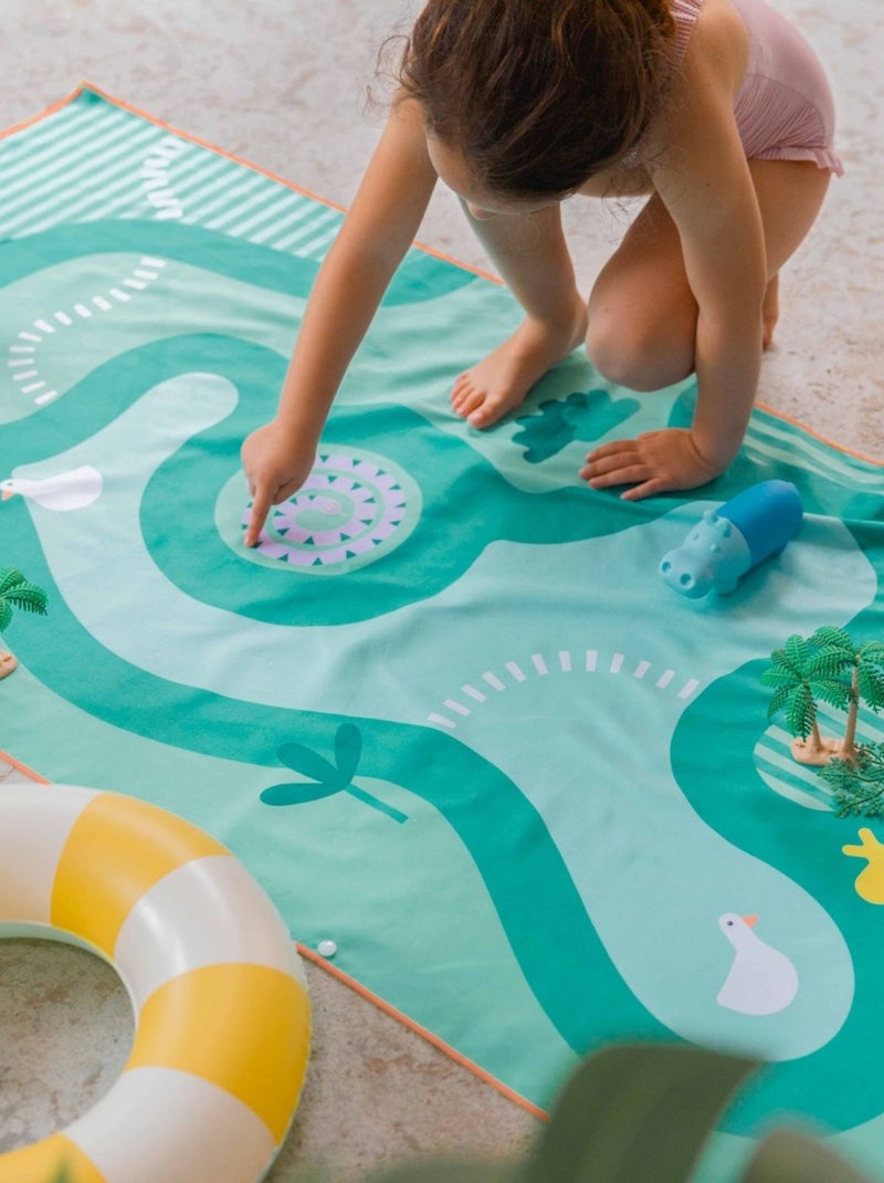 Quut - Serviette de plage 2 en 1 Vert d'eau - Kiabi