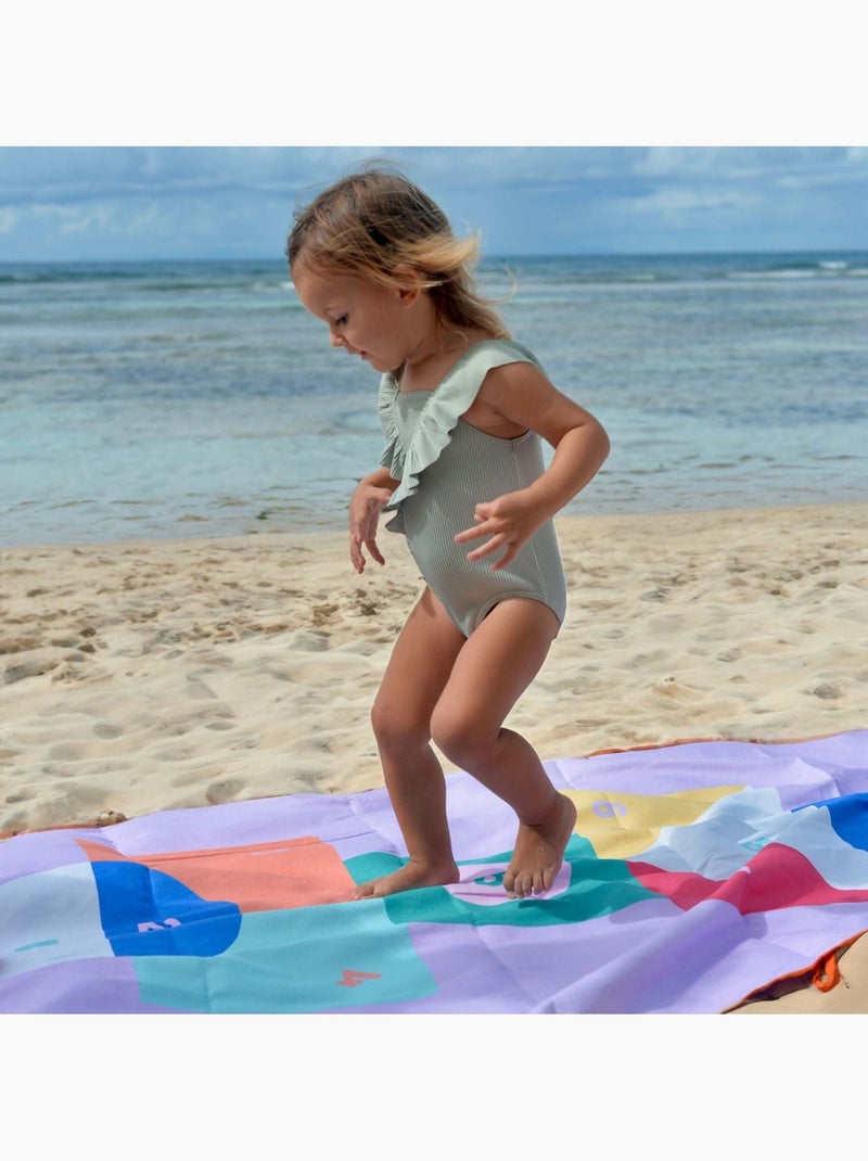 Quut - serviette de plage 2 en 1 Violet - Kiabi