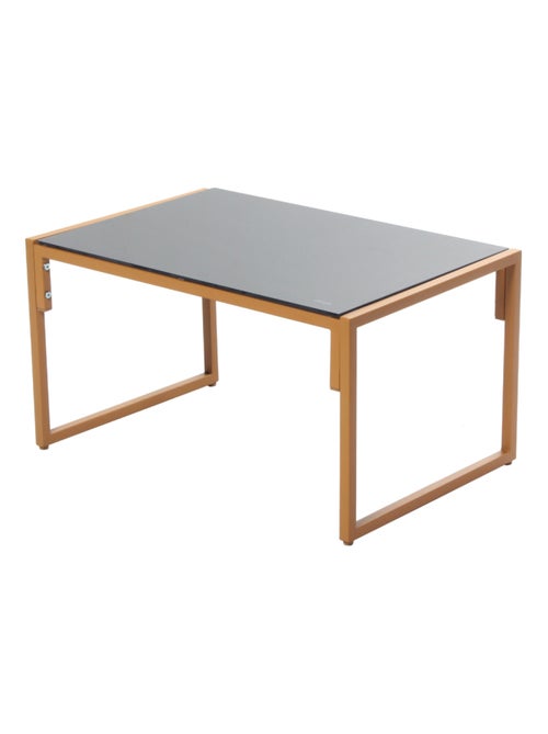 RABAT - Salon de jardin bas 4 places effet bois - Kiabi