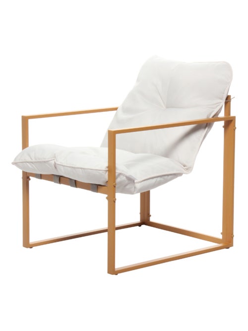 RABAT - Salon de jardin bas 4 places effet bois - Kiabi