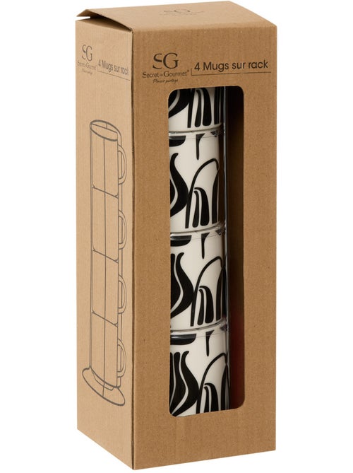 Rack 4 mugs TWIS - Kiabi