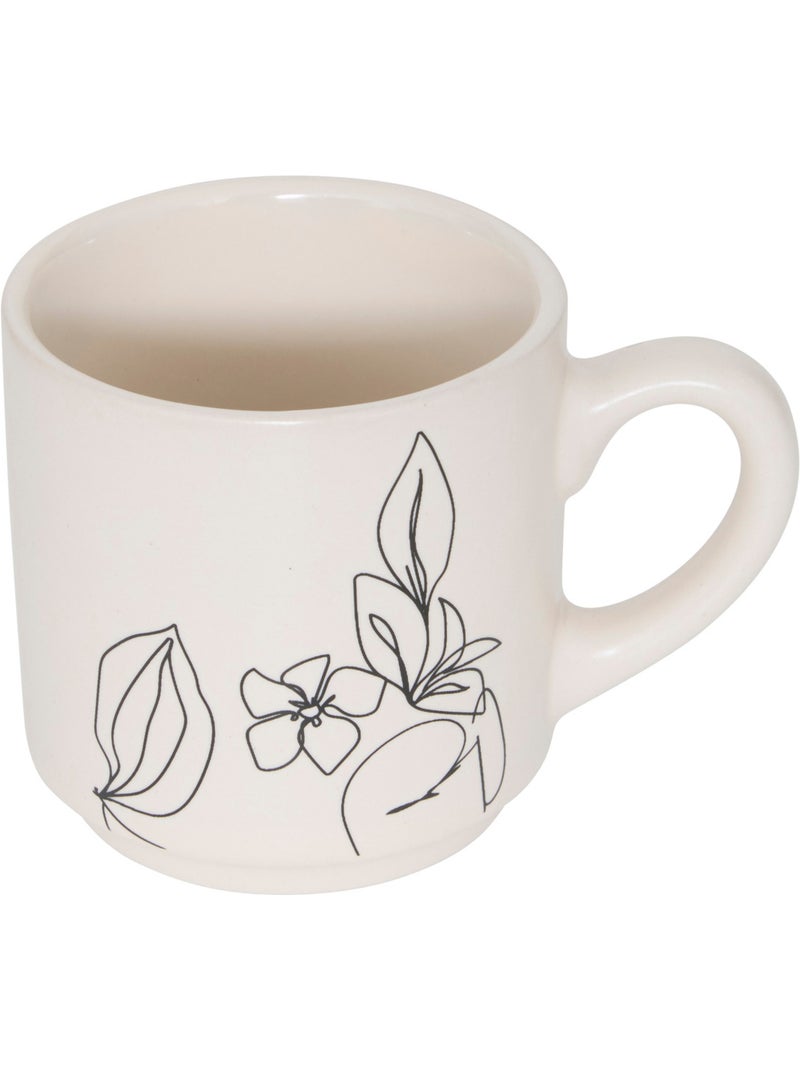 Rack 4 mugs VISAGE Transparent - Kiabi