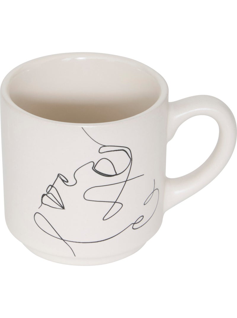 Rack 4 mugs VISAGE Transparent - Kiabi