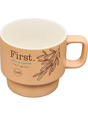 Rack de 4 mugs en porcelaine WELLNESS