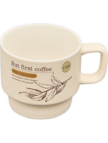 Rack de 4 mugs en porcelaine WELLNESS