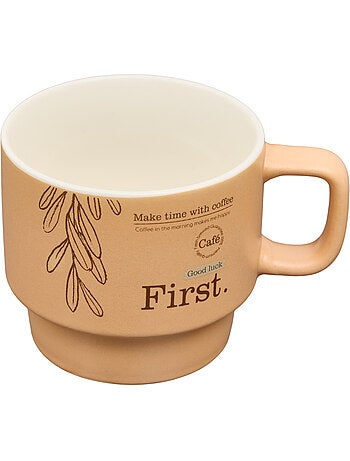 Rack de 4 mugs en porcelaine WELLNESS