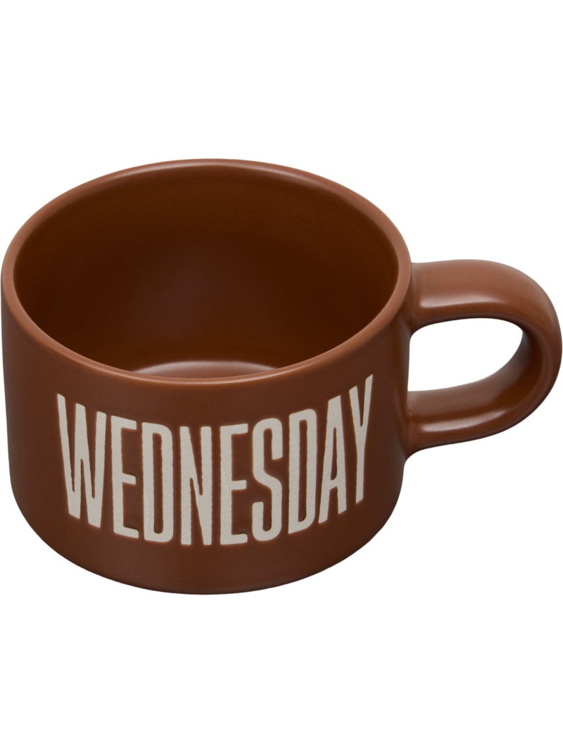 Rack de 5 mugs en grès BREAK TIME Marron - Kiabi