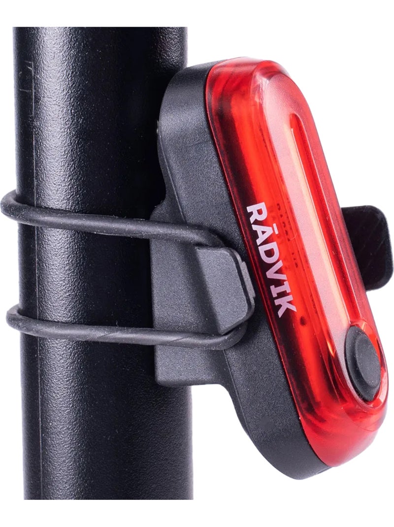 Radvik - Lumière arrière pour vélo LUMOS Noir Orange - Kiabi