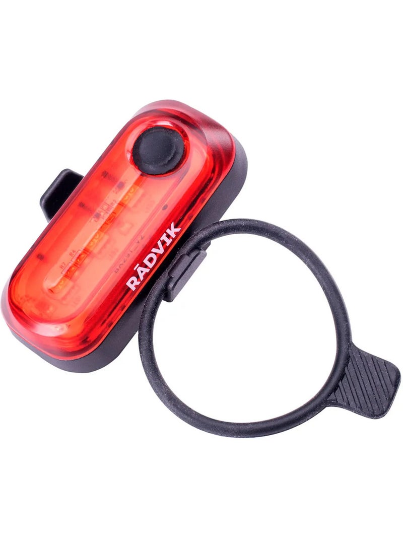 Radvik - Lumière arrière pour vélo LUMOS Noir Orange - Kiabi