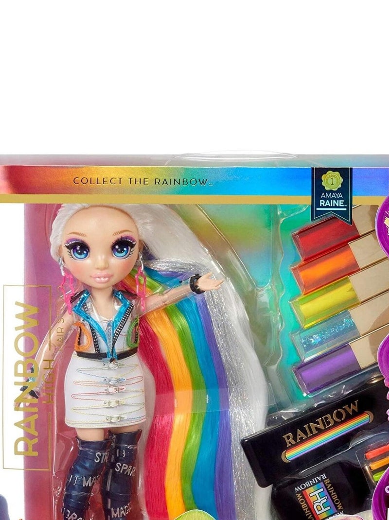 Rainbow High Atelier de coiffure - Poupée exclusive Amaya aux cheveux longs et aux couleurs lavables N/A - Kiabi