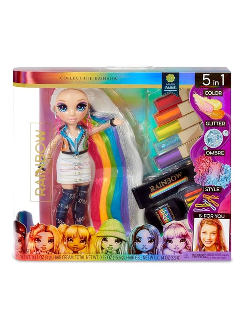 Rainbow High Atelier de coiffure - Poupée exclusive Amaya Raine - Kiabi