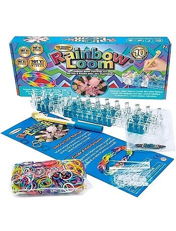 Rainbow loom original - bandai - métier à tisser avec 600 élastiques - cd00001