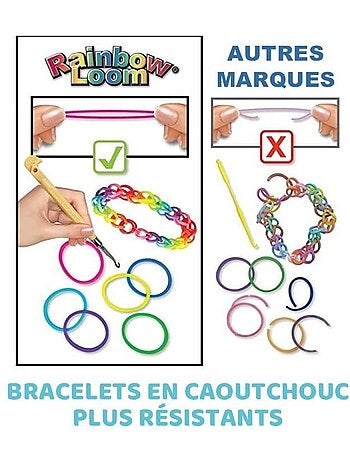 Rainbow loom original - bandai - métier à tisser avec 600 élastiques - cd00001