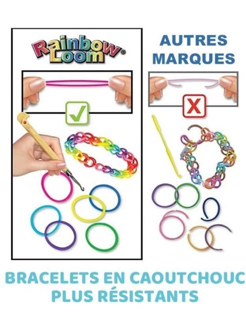Rainbow loom original - bandai - métier à tisser avec 600 élastiques - cd00001 - Kiabi