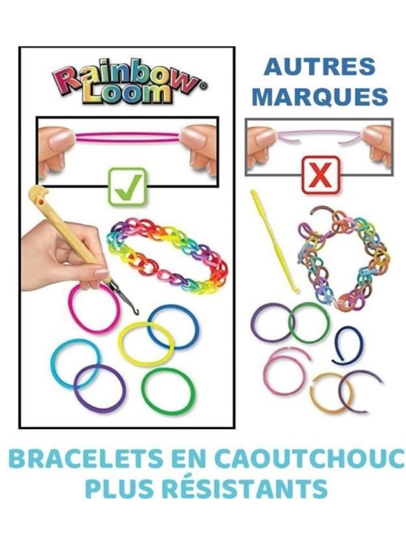 Rainbow loom original - bandai - métier à tisser avec 600 élastiques - cd00001 Blanc - Kiabi