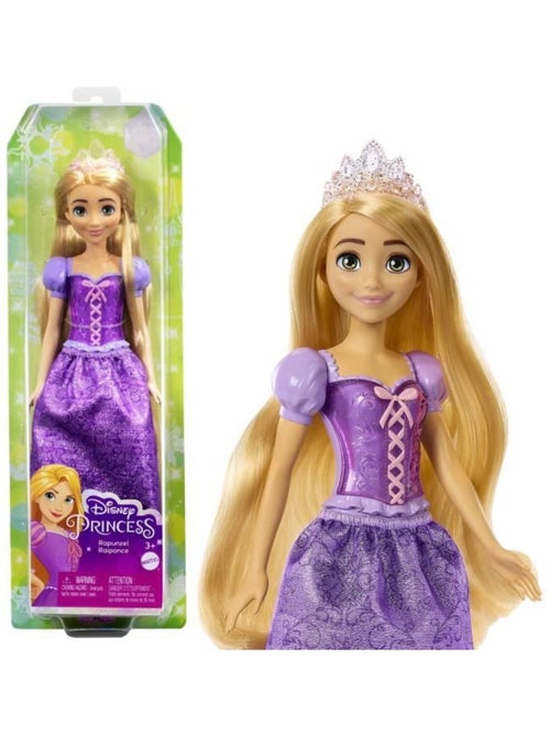 Raiponce poupée 29 cm, mattel poupée disney princesses habillage et accessoires hlw03 - Kiabi
