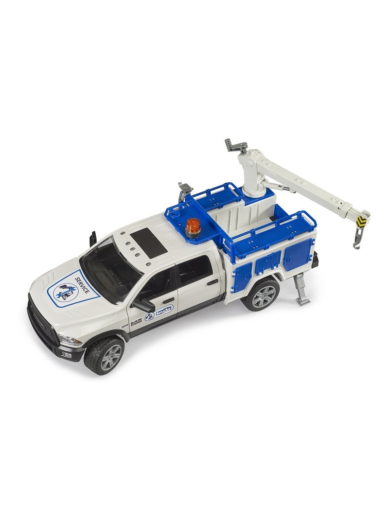 RAM 2500 Camion de service avec grue et gyrophare Blanc - Kiabi