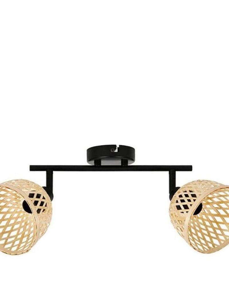 Rampe 2 spots bambou Hanoi Beige - Kiabi