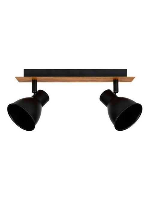 Rampe 2 spots orientables Atelier noir - Kiabi