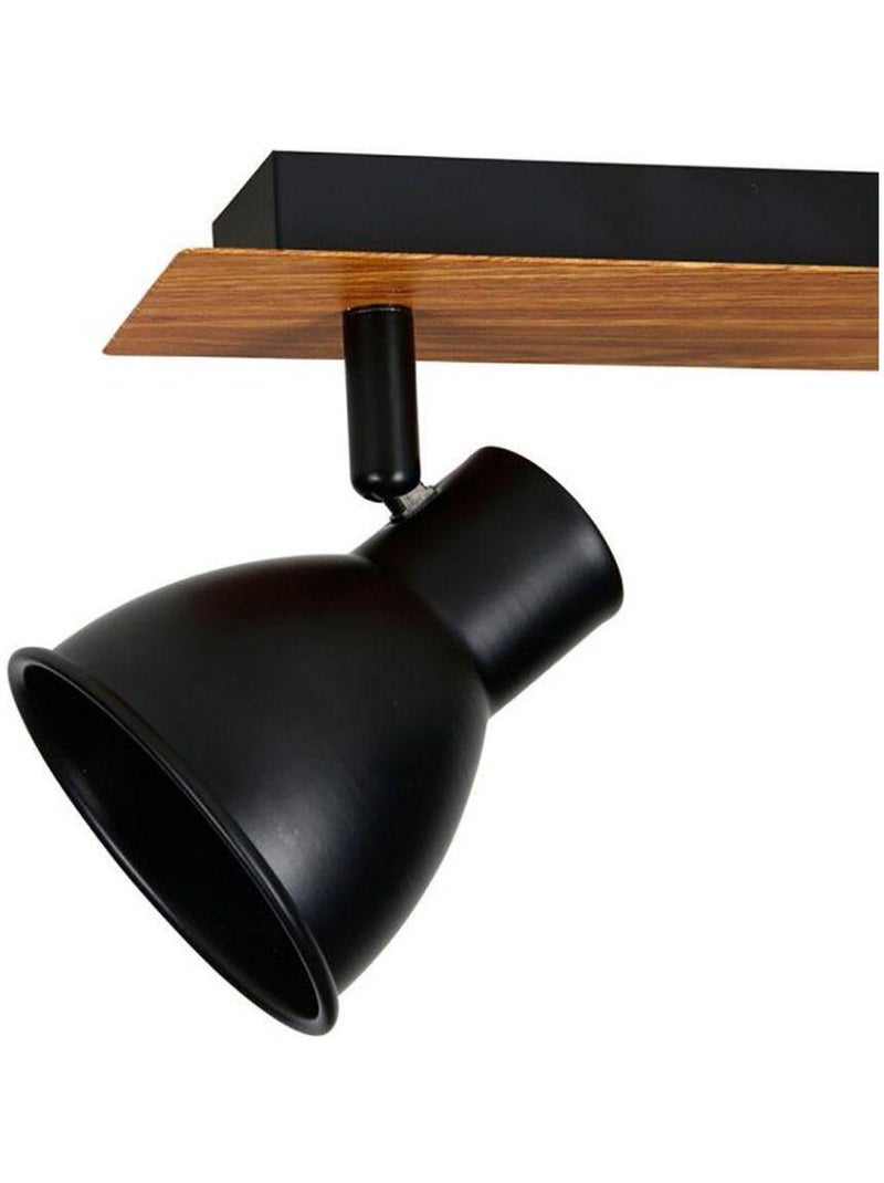Rampe 2 spots orientables Atelier noir Noir - Kiabi