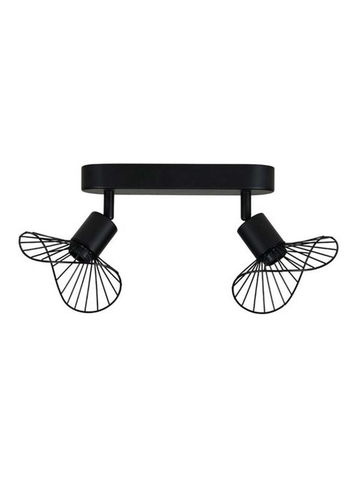 Rampe 2 spots orientables Capeline noir - Kiabi