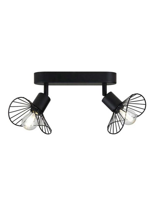 Rampe 2 spots orientables Capeline noir - Kiabi