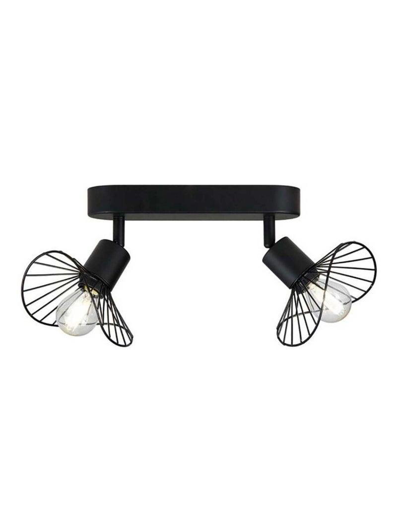 Rampe 2 spots orientables Capeline noir Noir - Kiabi