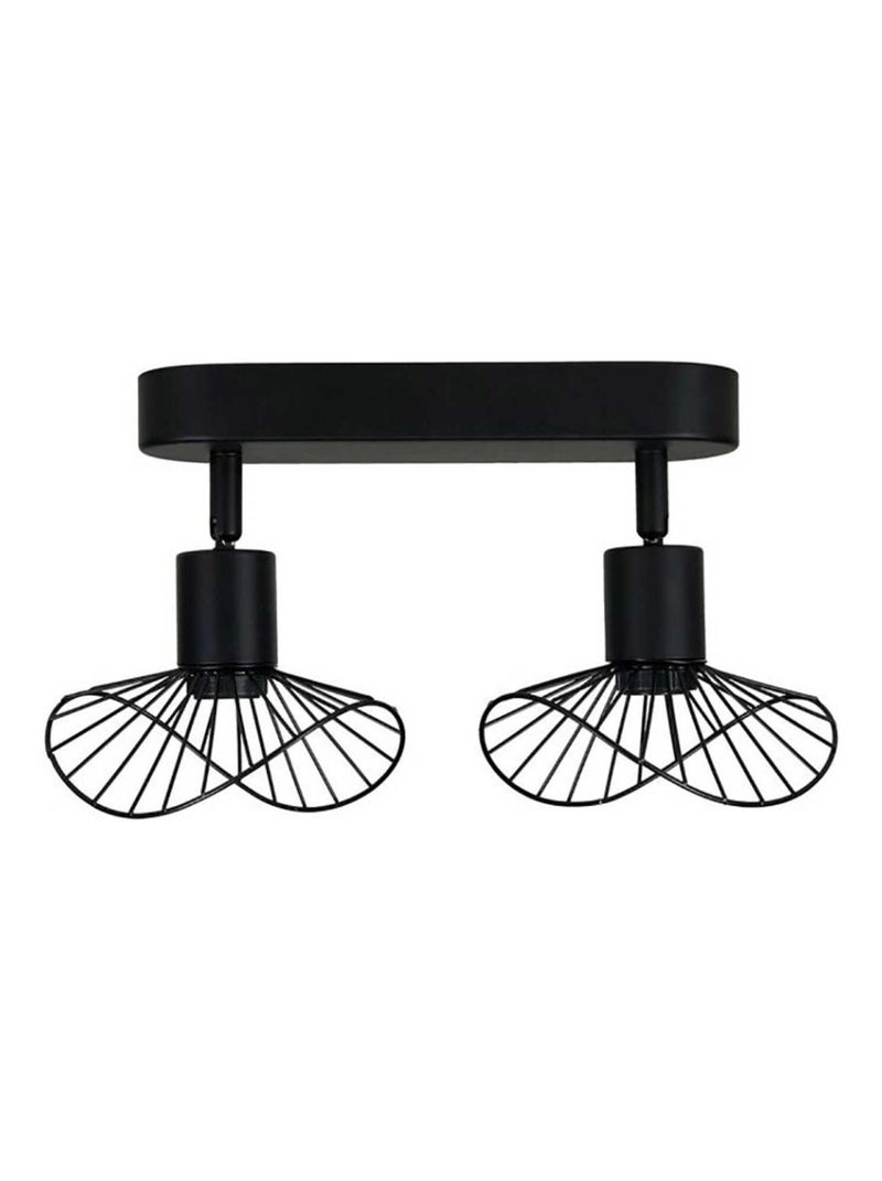Rampe 2 spots orientables Capeline noir Noir - Kiabi