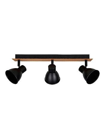 Rampe 3 spots orientables Atelier noir - Kiabi