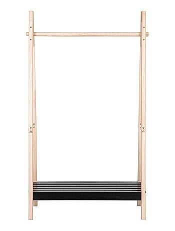 Rampe à vêtements noire en bois naturel - House Nordic
