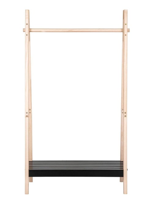 Rampe à vêtements noire en bois naturel - House Nordic - Kiabi