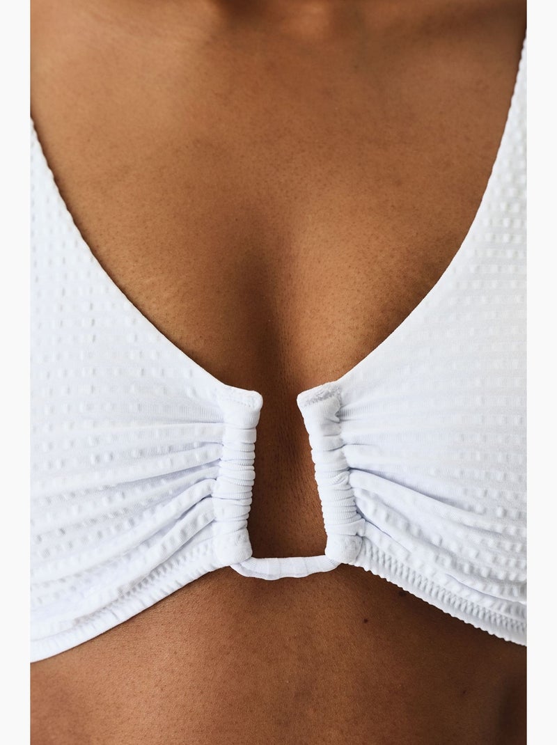 Rana hot haut de bikini texturé penti Blanc - Kiabi