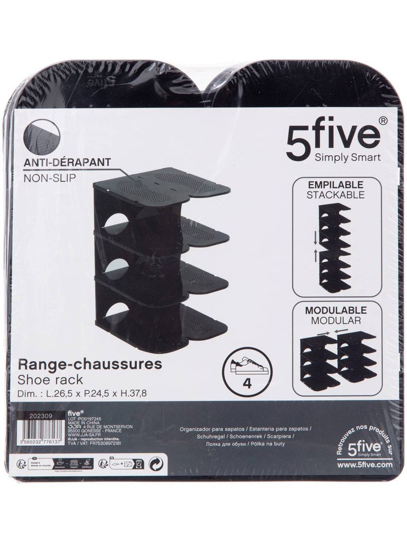 Range-chaussures 4 paires SICELA Noir - Kiabi
